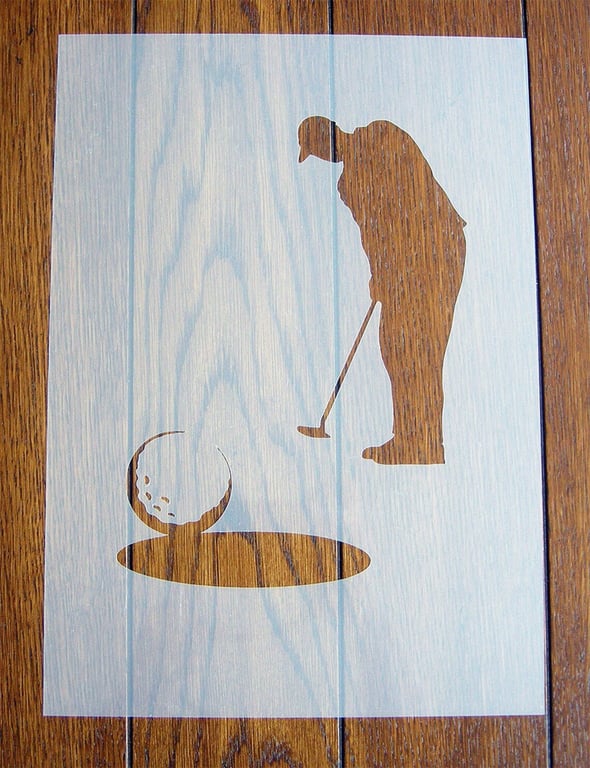 Golf Stencil Mask Reusable PP Sheet for Arts & Crafts