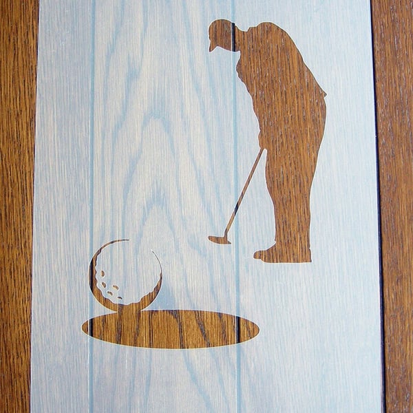 Golf Stencil Mask Reusable PP Sheet for Arts & Crafts