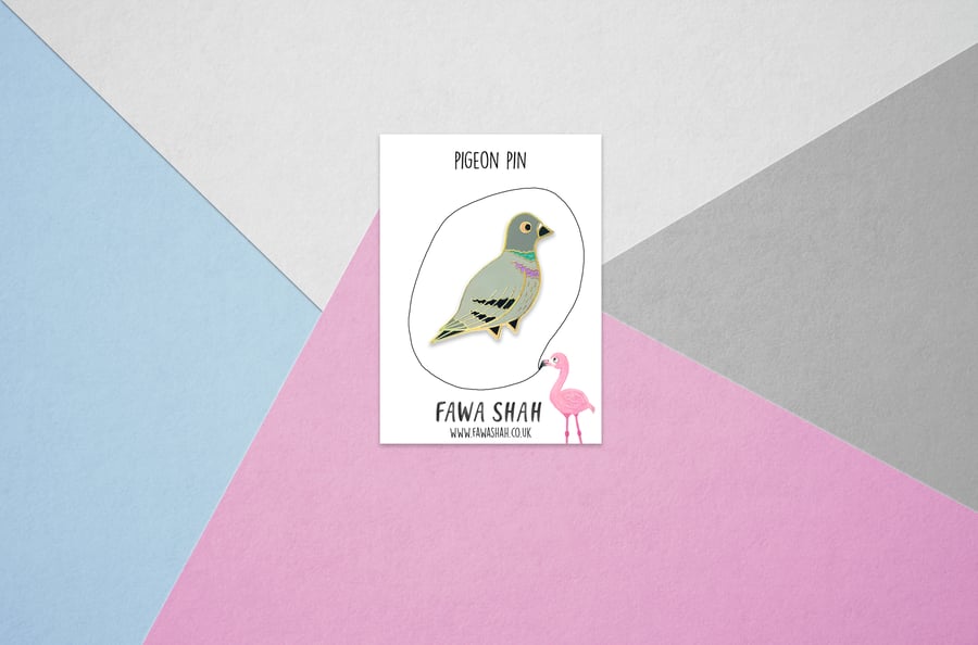 Pigeon Pin - Hard Enamel Pin - Jewellery