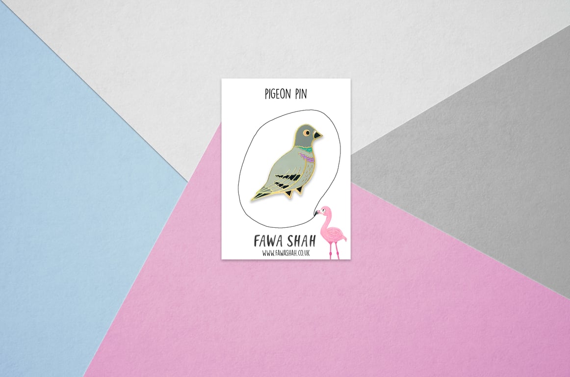 Pigeon Pin - Hard Enamel Pin - Jewellery