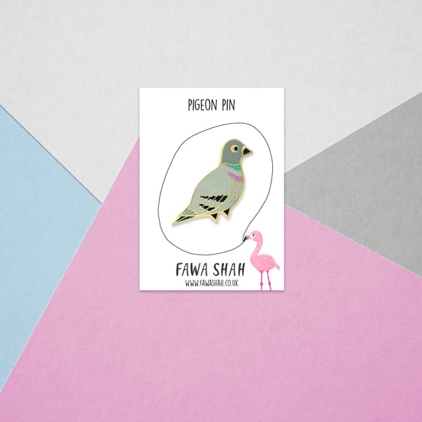 Pigeon Pin - Hard Enamel Pin - Jewellery