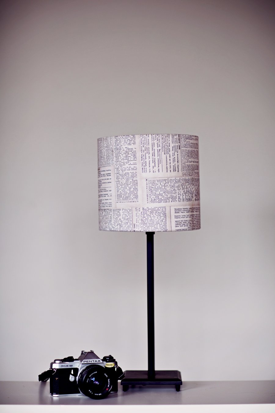 20cm Dictionary lampshade, black white lamp, fabric lampshade,