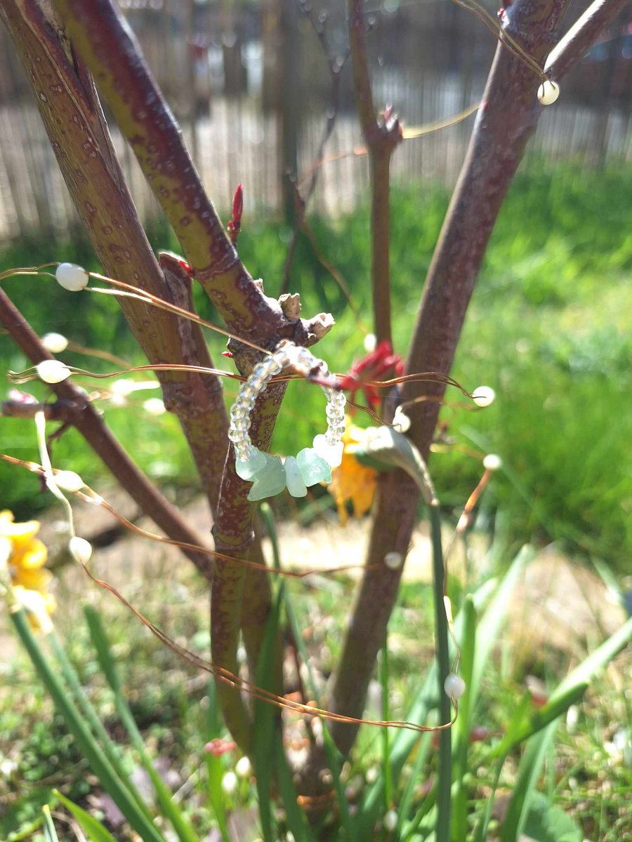 Aventurine Gem Stone Chip Ring Heart Chakra 