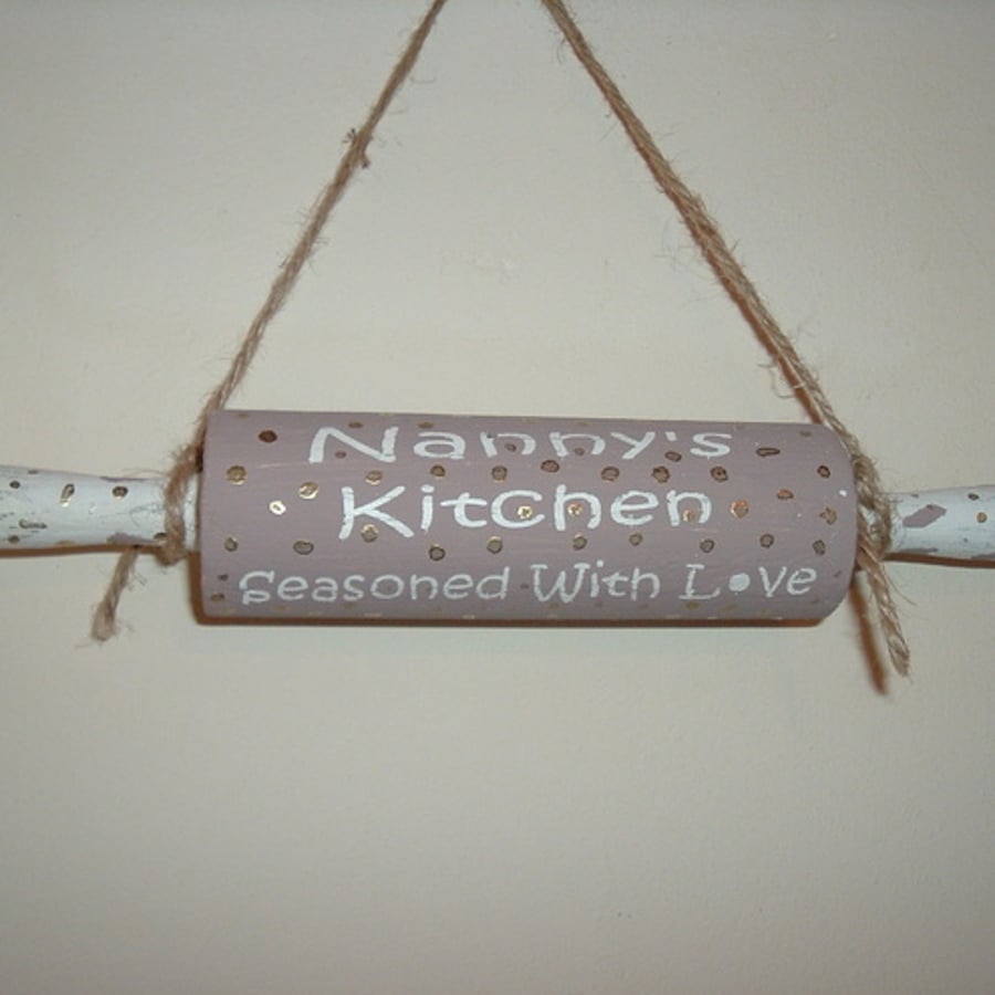 shabby chic  personalised rolling pin any name