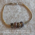 Silver Plated 'pandora style' bracelet