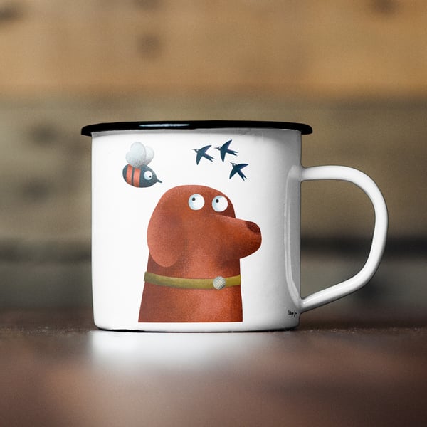 Fox Red Labrador - Art Enamel Mug