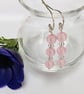 Sterling Silver Rose Quartz and Swarovski Crystal Earrings - Image 2