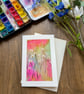 Hand-Painted Watercolour Floral Card - A6 Size - Image 1