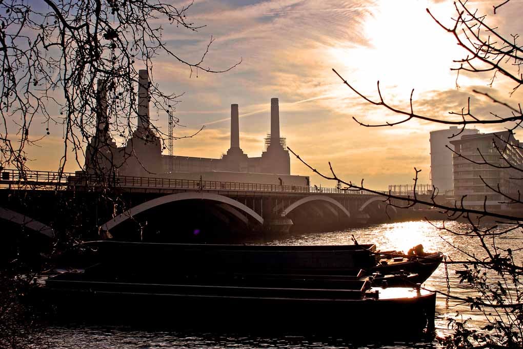 Battersea Power Station Grosvenor Bridge London Photograph Print