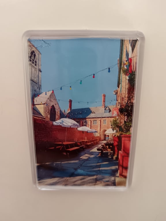 Cafe Rene Gloucester Pub Garden in the day photography fridge magnet 