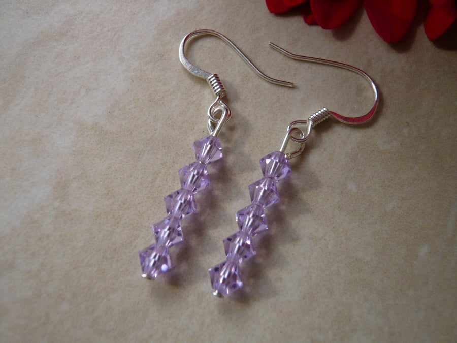 Lilac Drop Earrings