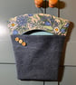 Vintage Flower Waltz and Denim Peg Bag