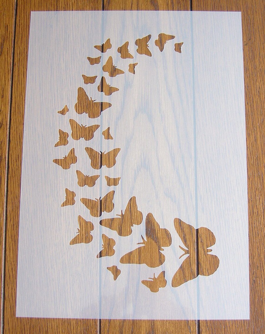 Butterfly Stencil Mask Reusable PP Sheet for Arts & Crafts