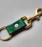 Compact Leather Keyring Solid Brass Trigger Clip And Split Ring - Image 3