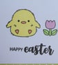 Pack of 3 Mini Easter Cards - Chick - Green Polka Dots - Image 2