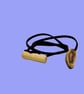 Hand Carved Lozenge shaped 2 tone wood necklace: SKU-N17 - Image 2