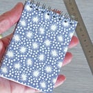 A7 Handmade Spiral Notebook with Star & Dot Cover