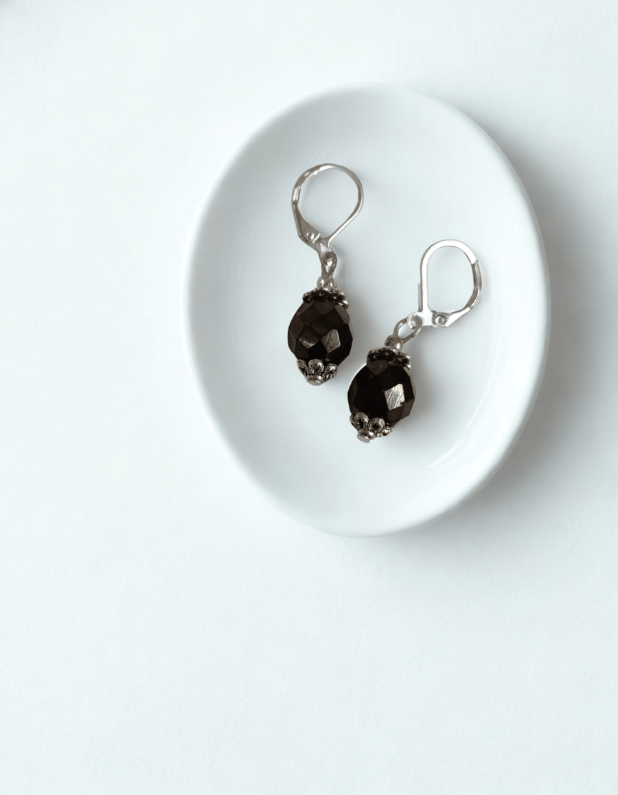 Twinkly Brown Crystal Earrings 