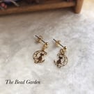 Cat and moon earrings 
