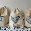 Reusable Christmas Gift Bags - Set of three