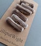 Set of six driftwood toggle buttons with single hole - Image 5