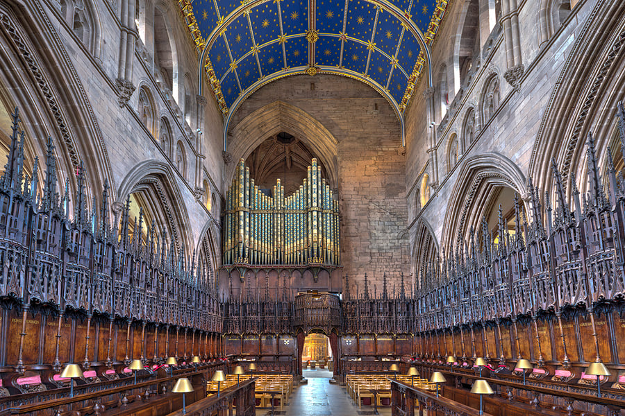 Carlisle Cathedral organ pipes print