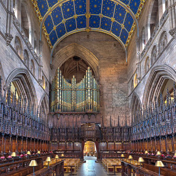 Carlisle Cathedral organ pipes print