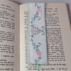 Embroidered Bookmark from vintage linen