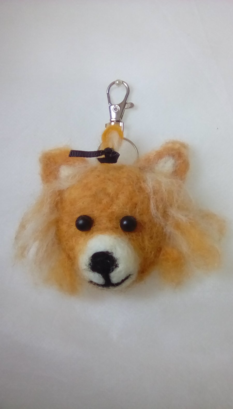 Chihuahua Felted Keyring, Felted Chihuahua, Felted Dog