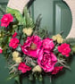 Crochet Pink Peony Wreath Front Door UK - Handmade Spring Summer Wreath 41cm - Image 6