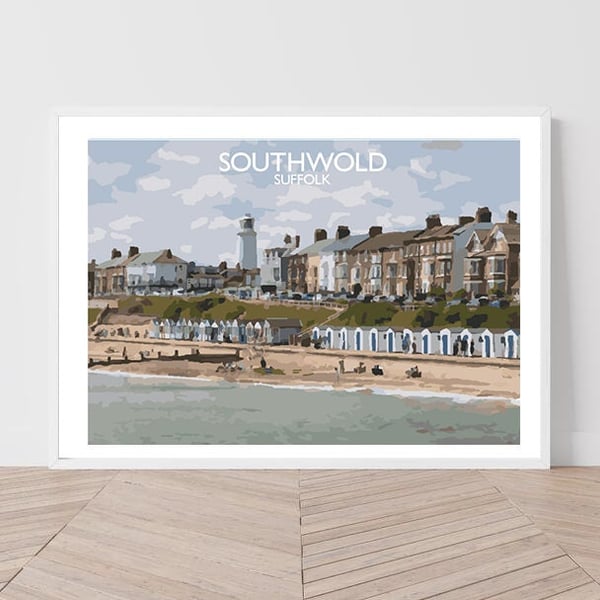 Southwold, Suffolk Art Print Travel Poster Railway Poster Salty Seas Original Pr