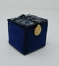 Harris Tweed fabric box with textile art lid - Image 2