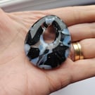 Fused Glass Teardrop Pendant - Large