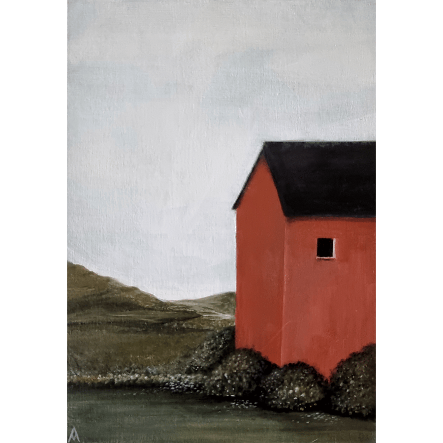 House Painting - Original Artwork - Whimsical Illustration - Folk Art