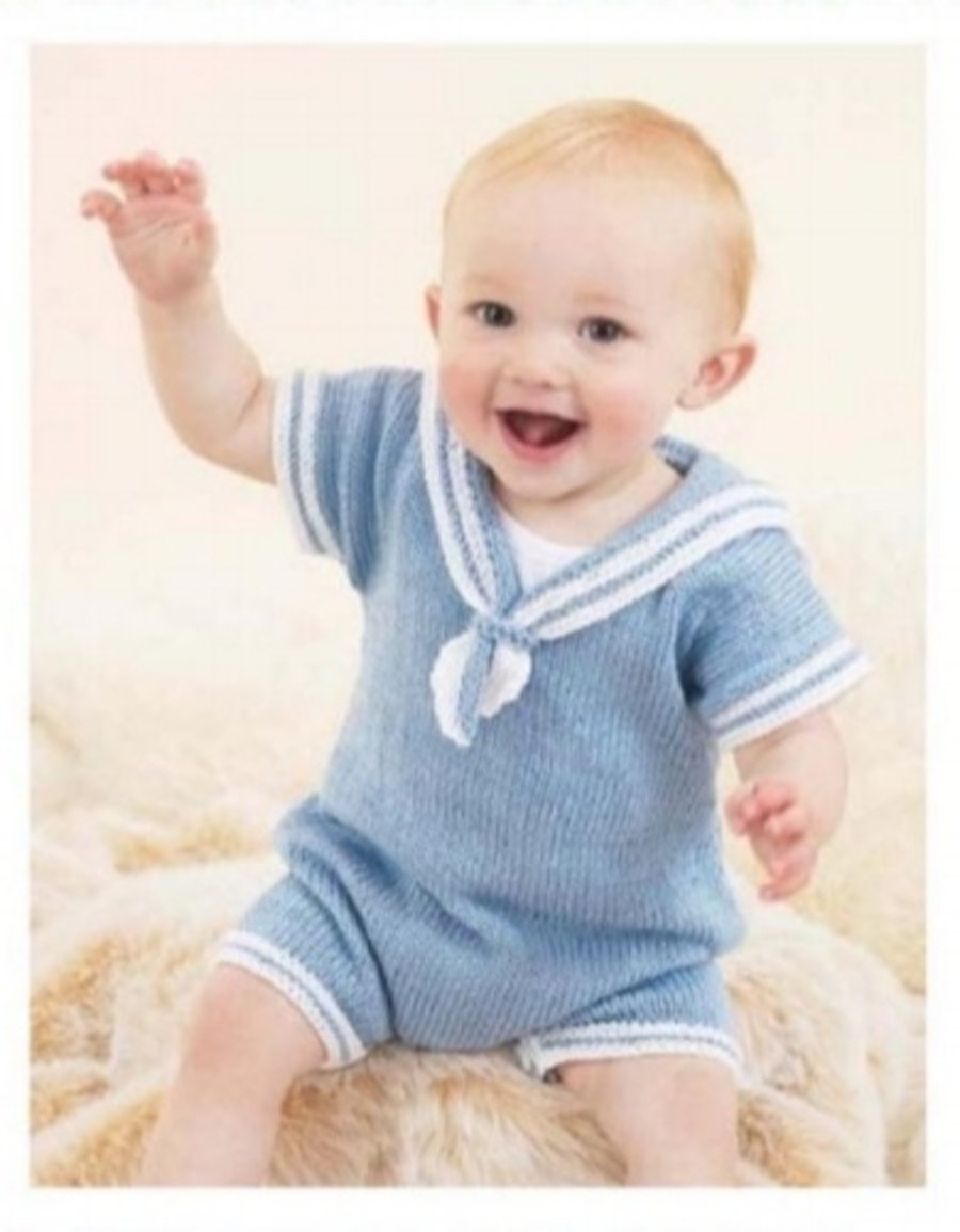 Sailor suit babygrow 0 - 6mths