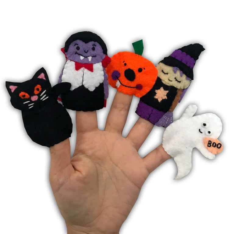 Halloween Finger Puppets, Trick or Treat, Kids Toys, Halloween Gift