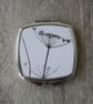 Pocket mirror - compact mirror - seed head print. - Image 1
