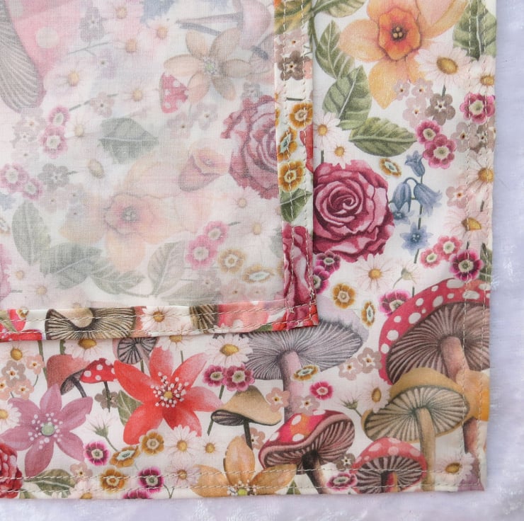 Cotton Handkerchief. Ladies handkerchief. Lib... Folksy