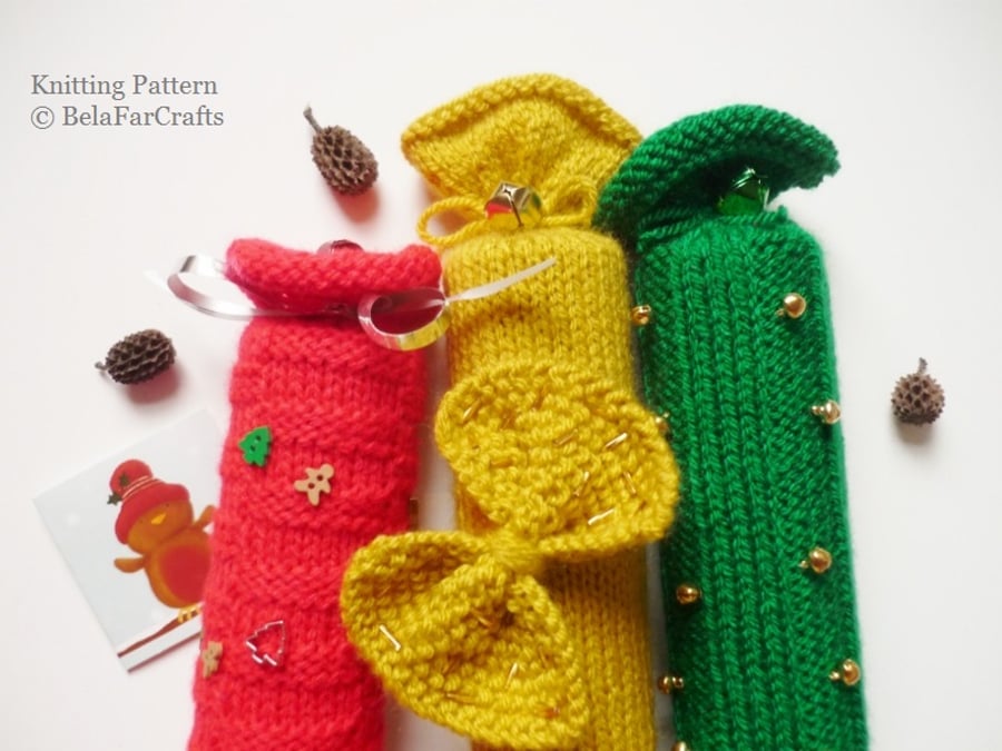 KNITTING PATTERN - Christmas Crackers - Intermediate level knitting