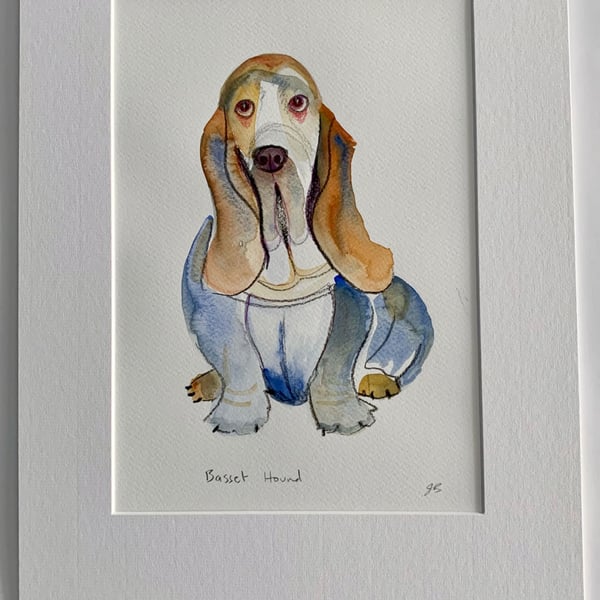 Basset hound original painting 