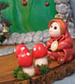 Sale Tiny Garden Gnome 'Polly' with jewel OOAK Sculpt Ann Galvin - Image 3