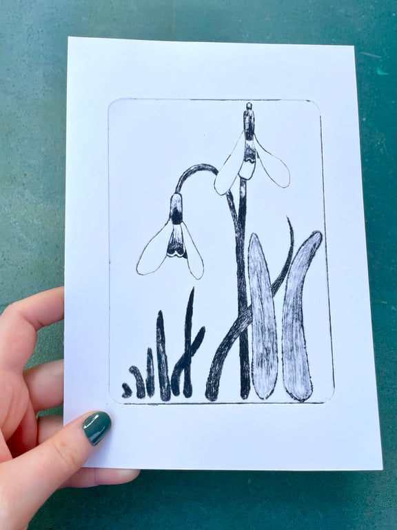 Snowdrop Original Print, A5 size