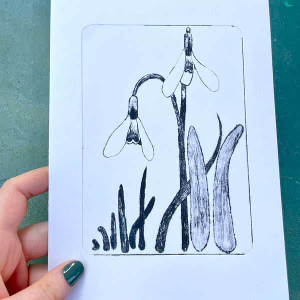 Snowdrop Original Print, A5 size