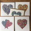 5 x love Greeting cards 