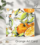 Orange Blossom - Art Card on Textured Cardstock, Blank, Essential Oil Series