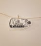 Ship in a Bottle Hand Printed Sticker Decal - Image 5