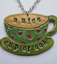 A nice cup of ooh - ceramic teacup necklace - Image 1