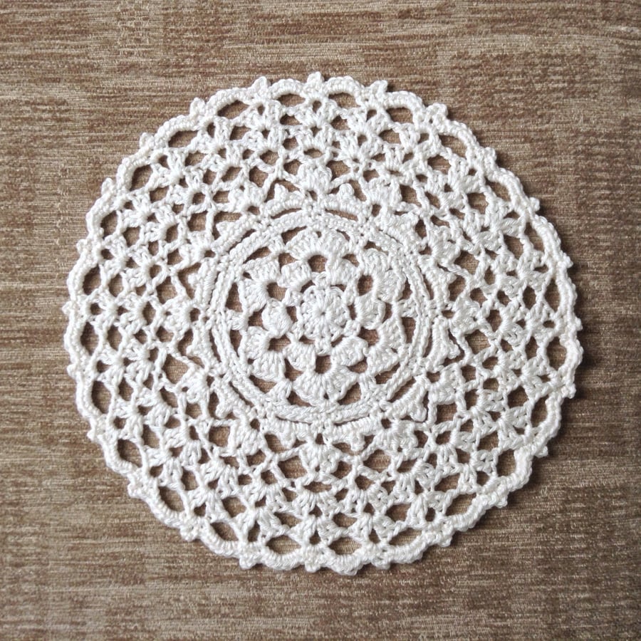 Crochet Vintage Style Doily in Cream