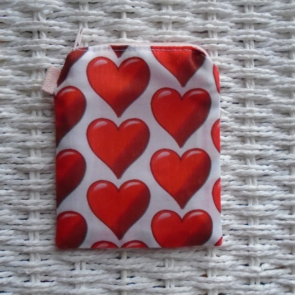 Hearts Coin Purse or Card Holder 