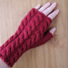 Hand knitted ladies fingerless gloves wrist warmers